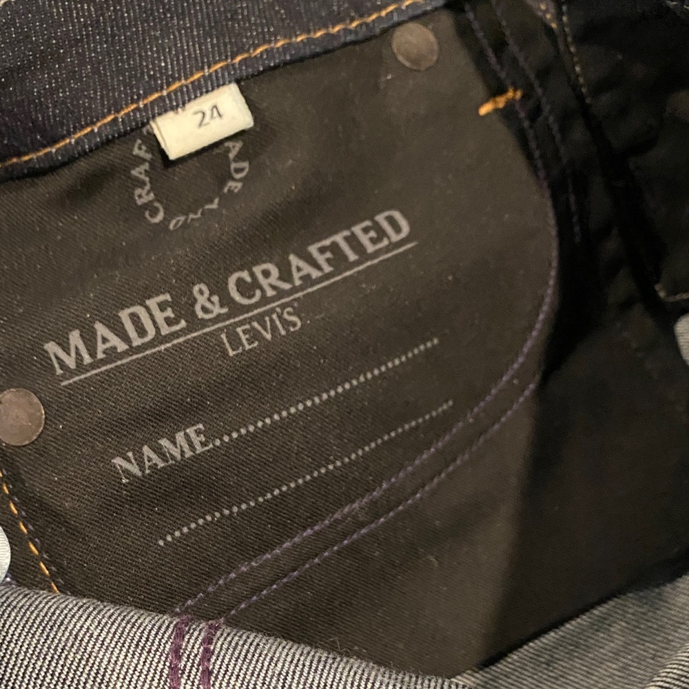 RARE Levi’s Made & Crated Pins Skinny Dark Indigo 24 NWOT - Picture 9 of 9